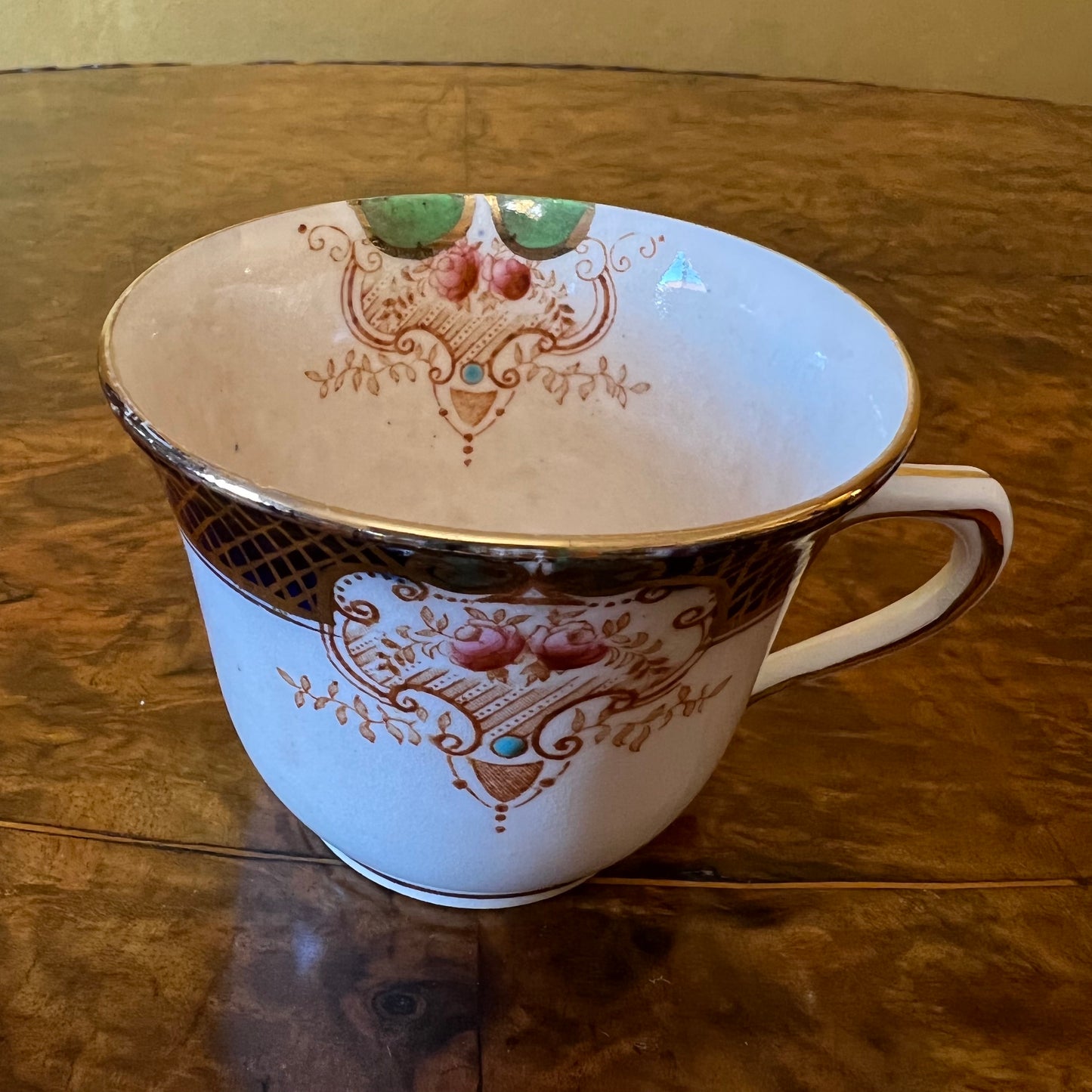 Vintage Tea Cup Trio Set With Cake Plate