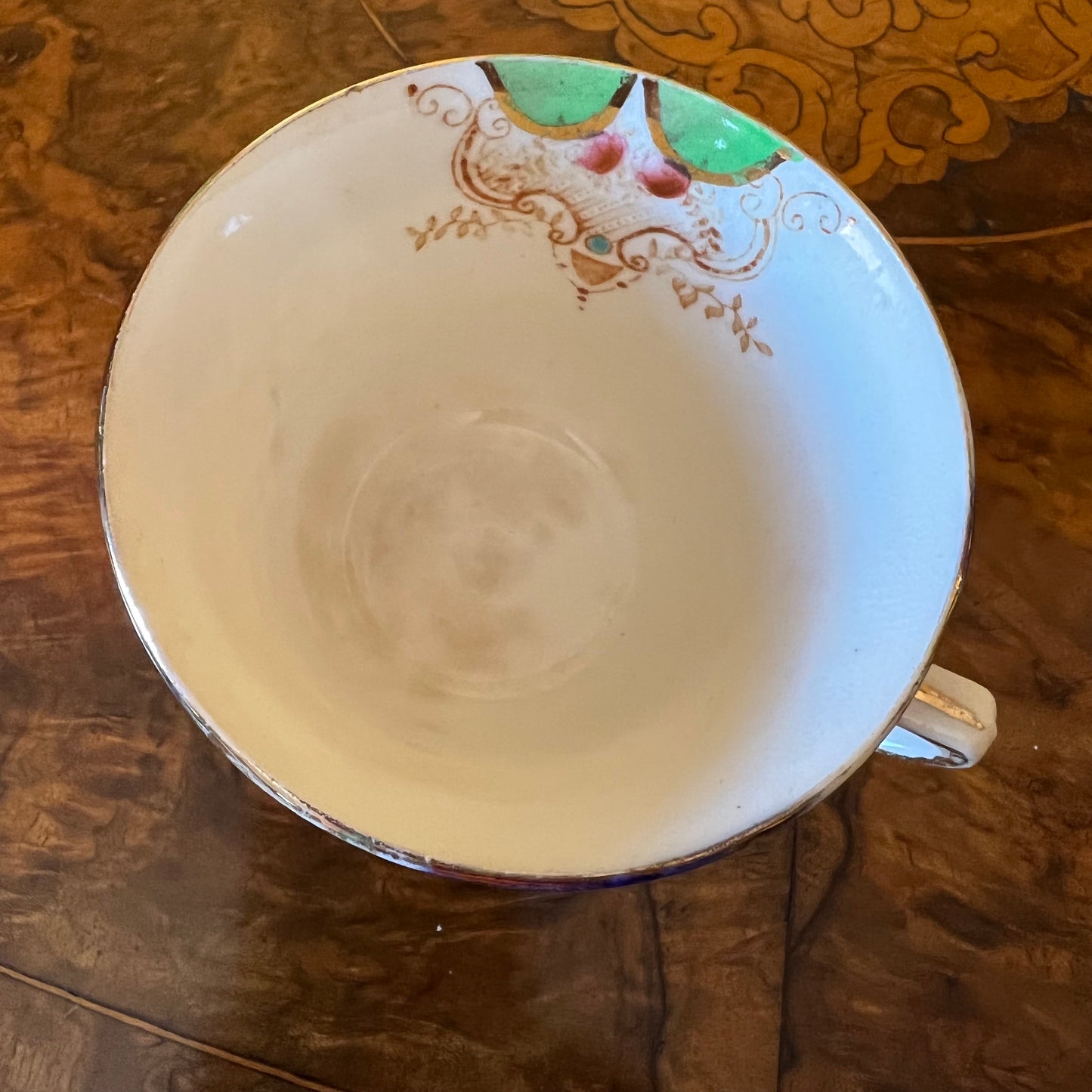 Vintage Tea Cup Trio Set With Cake Plate