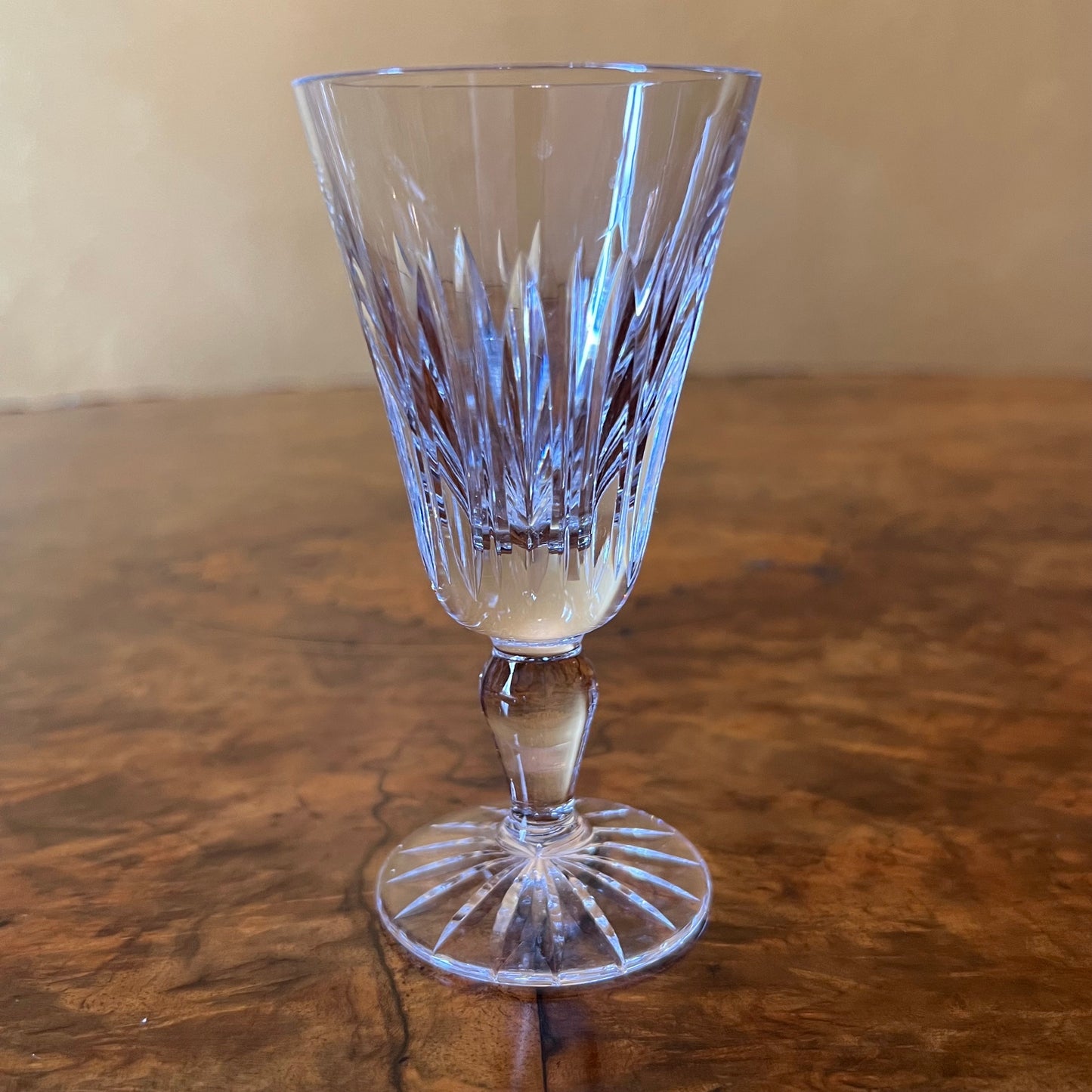 Vintage Crystal Cut Port Sherry Glasses Set Of Six