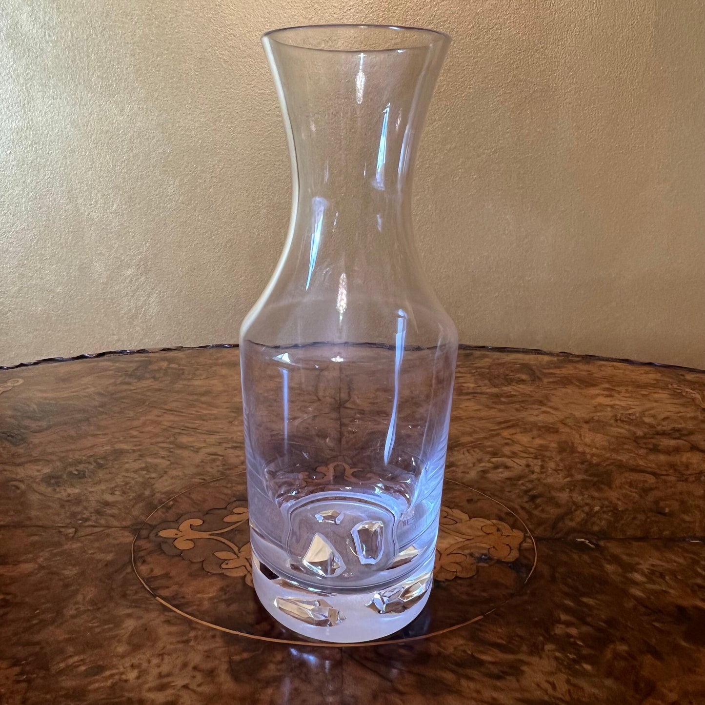 Crystal Cut Out Base Carafe Vase