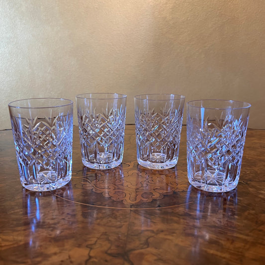 Vintage Crystal Cut Glasses Set Of Four