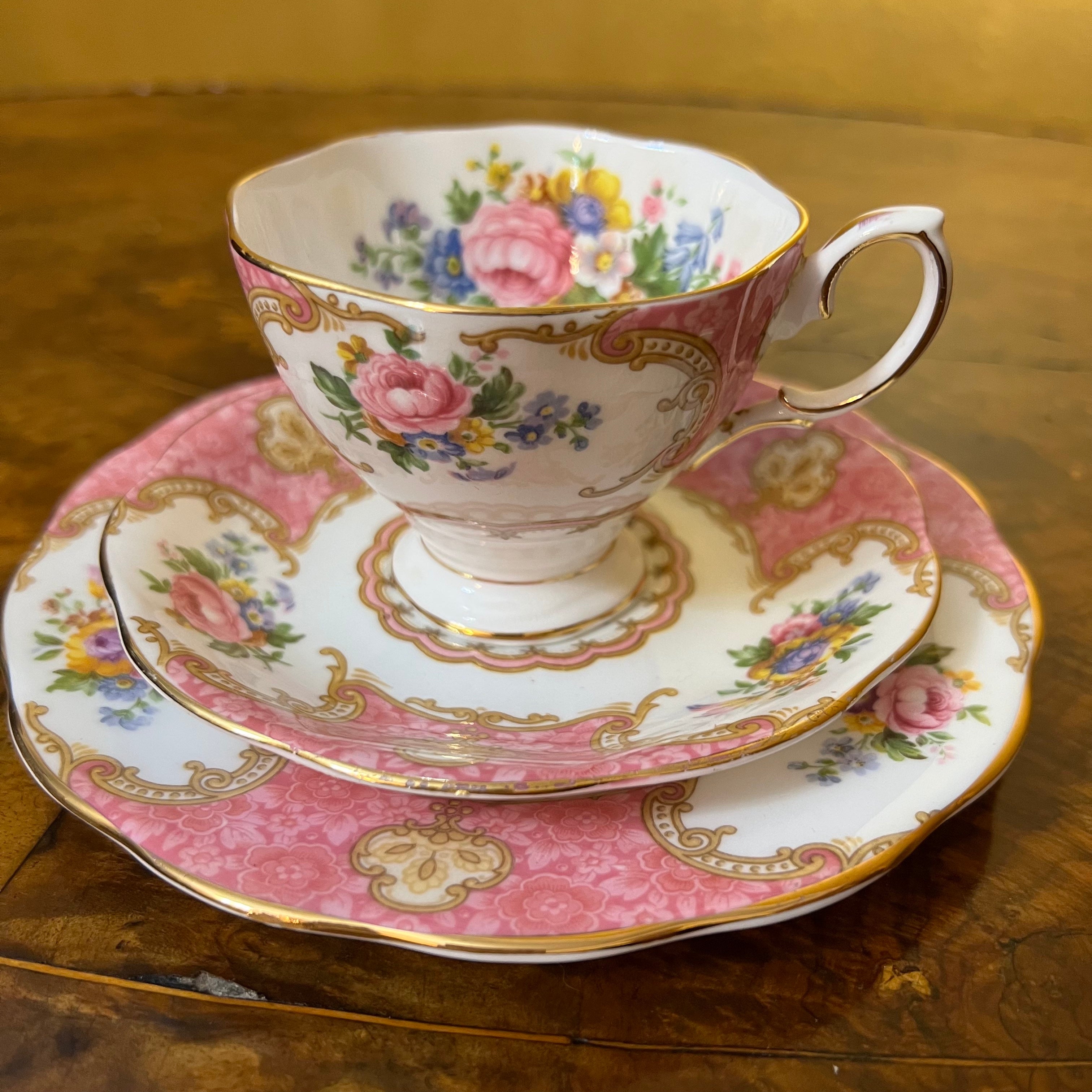 Royal Albert Lady Carlyle Coffee Cup Trio Set – Antiques Yeah