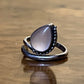 Vintage Rose Quartz Sterling Silver Ring