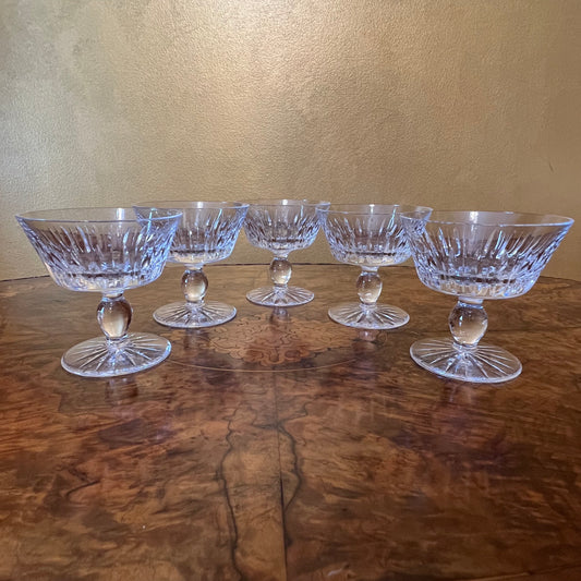 Vintage Short Champagne/Comport Glasses Set Of Five