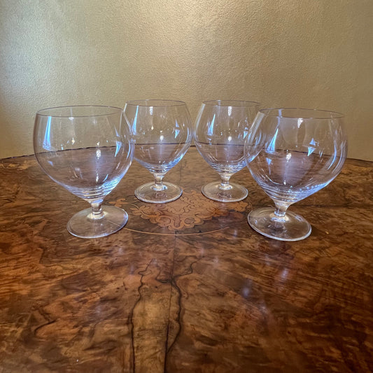 Rosenthal Crystal Lotus Plain Brandy Glasses Set Of Four