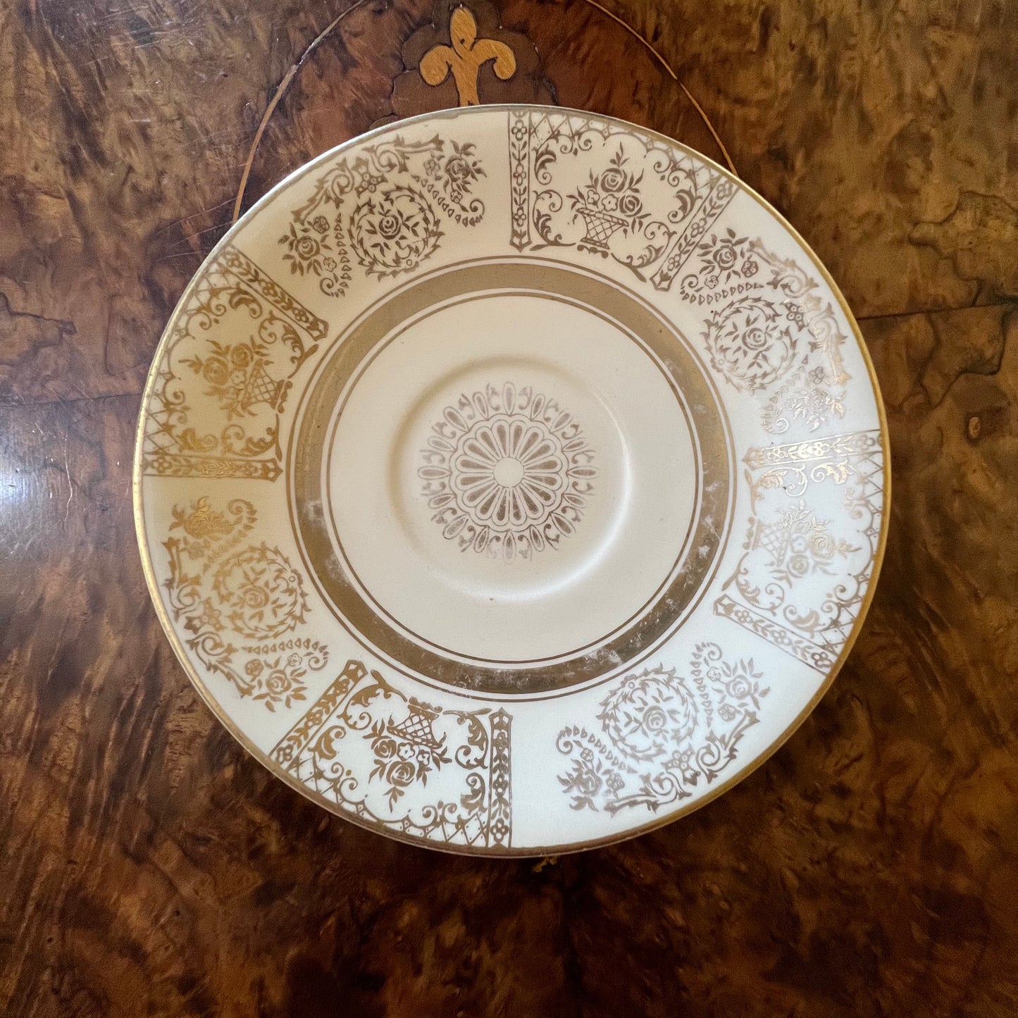 Antique Johnson Bros Victorian Gold Saucer Replacement