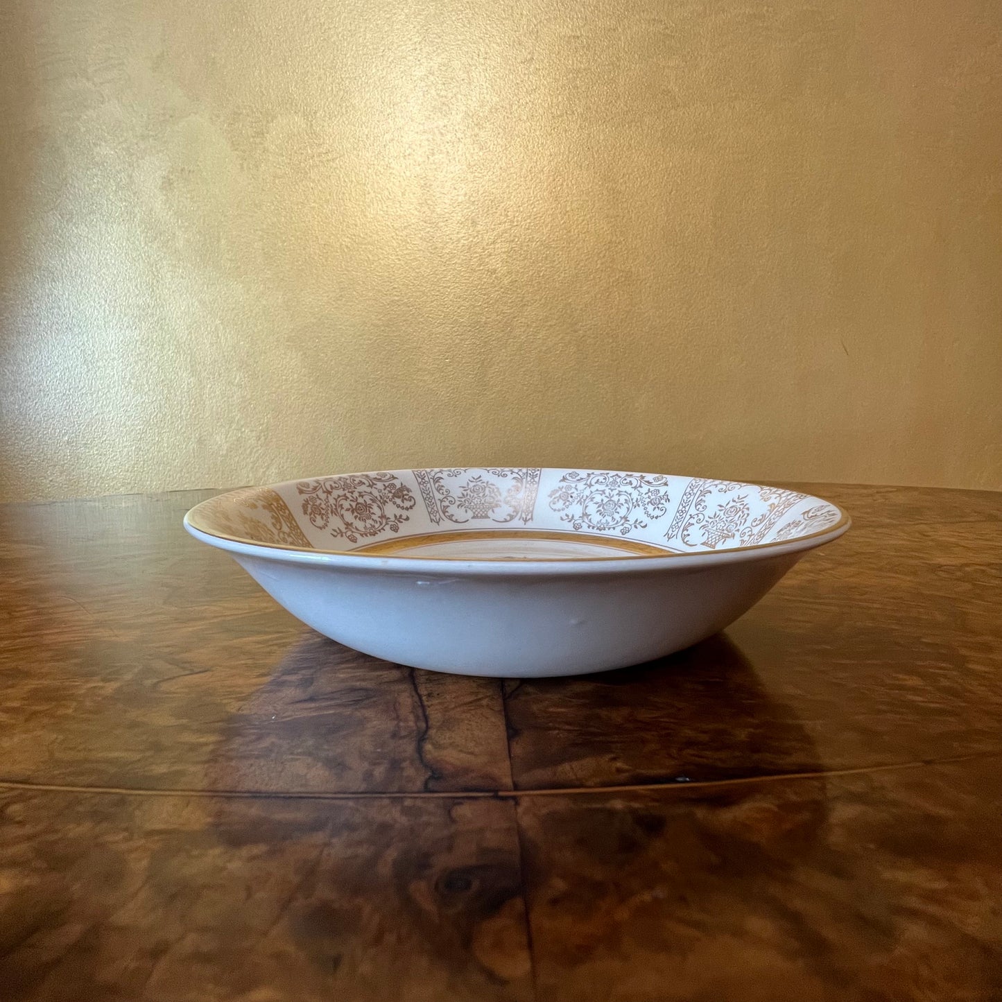 Antique Johnson Bros Victorian Gold Bowl