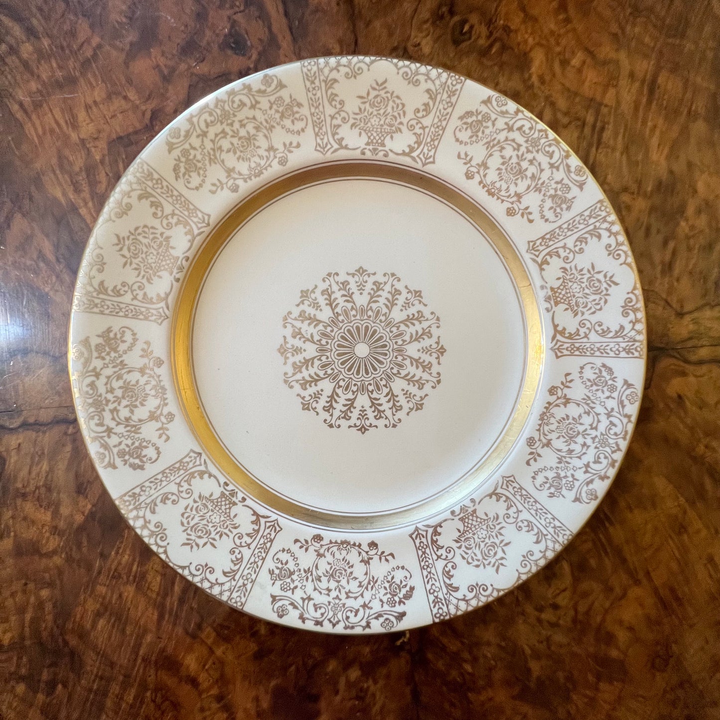 Antique Johnson Bros Victorian Gold Entree Plate Replacement