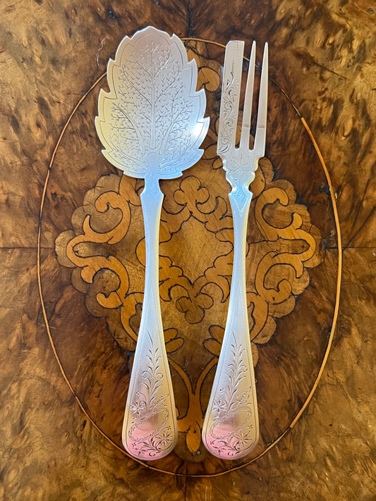 Antique Silver Fork & Spoon Set 1888 Netherlands