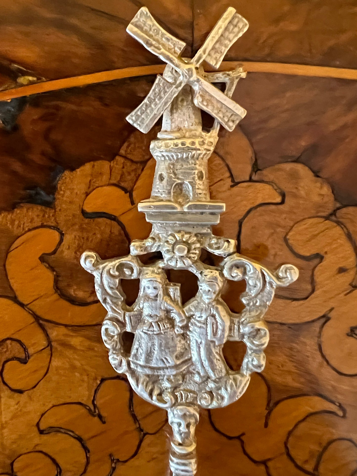 Antique Silver Moving Windmill Spoon