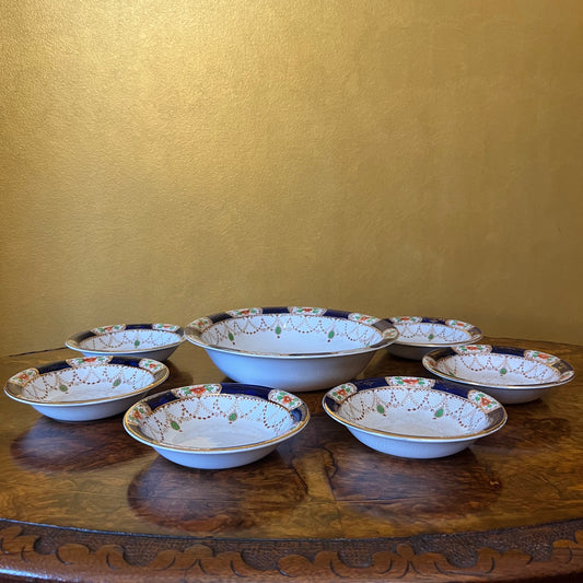 Vintage Pekin Coronation Ware Large & Small Bowls Set