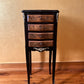 Antique French Burr Walnut Mini Drawers Table