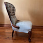 Antique Cedar Green Velvet Grandmother Chair