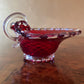 Vintage Hand Blown Glass Ruby Red Bowl