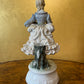 Vintage Capodimonte Crown N Lady Holding Flowers