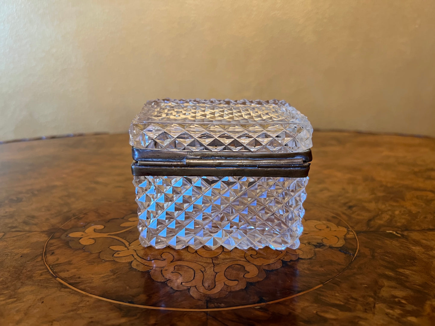 Antique French Baccarat Crystal Trinket Box