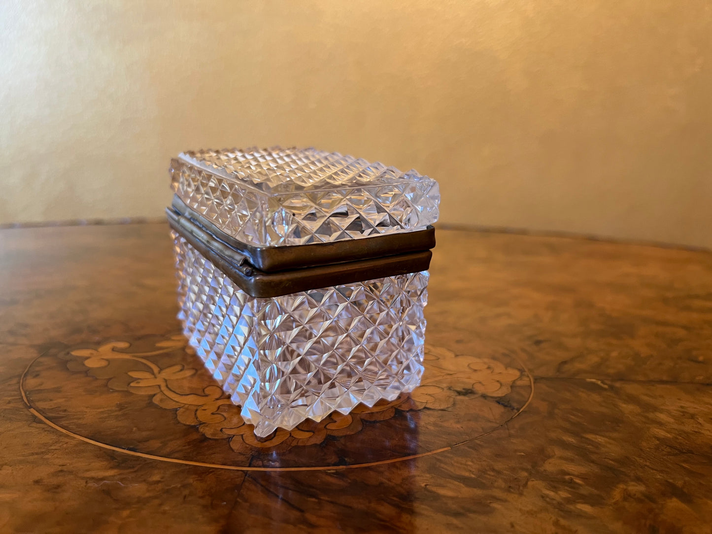 Antique French Baccarat Crystal Trinket Box