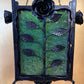Antique French Iron & Green Glass Ceiling Light Shade