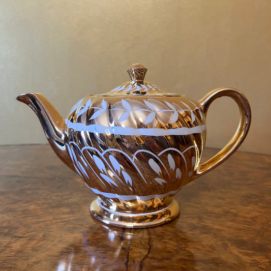 Vintage Sadler Gold Luster Tea Pot