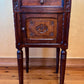 Antique French Oak Marble Top Bedside Table