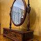Antique Victorian Mahogany Two Drawer Toilet Mirror