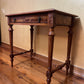 Antique French Walnut Marble Top Table Desk