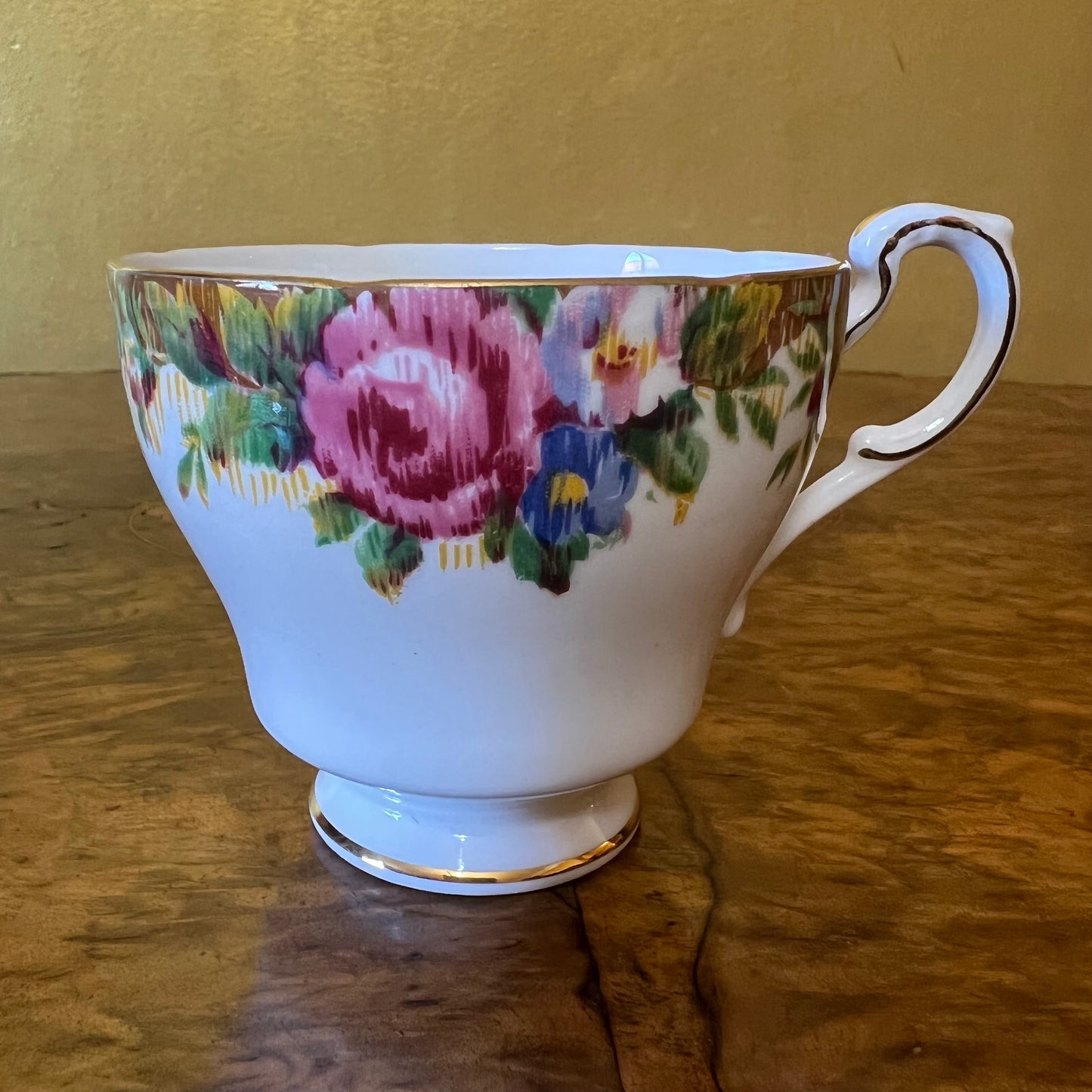 Vintage Paragon Tapestry Rose Tea Cup Trio Set