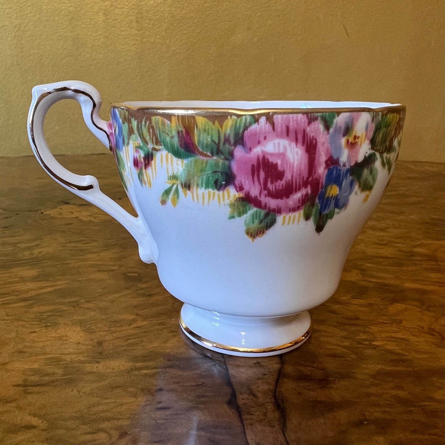 Vintage Paragon Tapestry Rose Tea Cup Trio Set