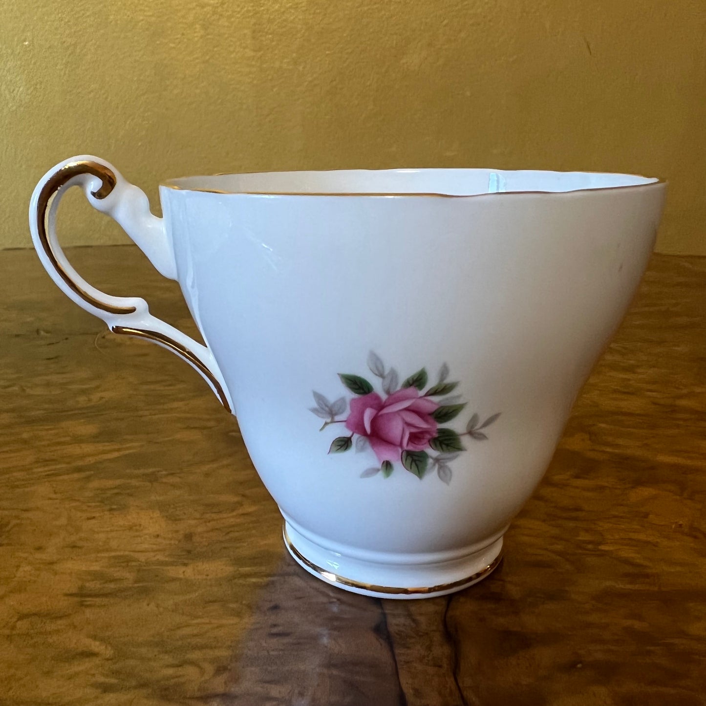 Vintage Regency Pink Roses Tea Cup Trio Set