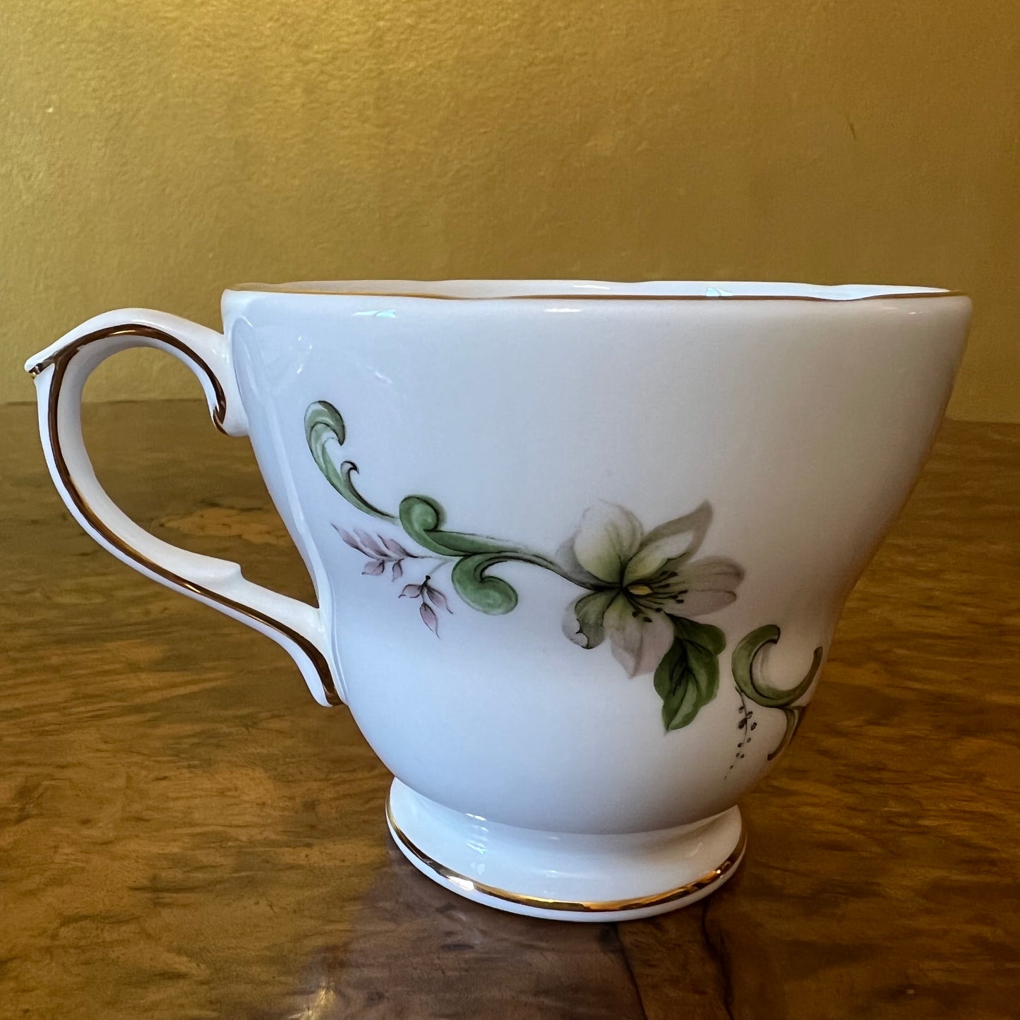 Duchess White Floral Tea Cup Trio Set