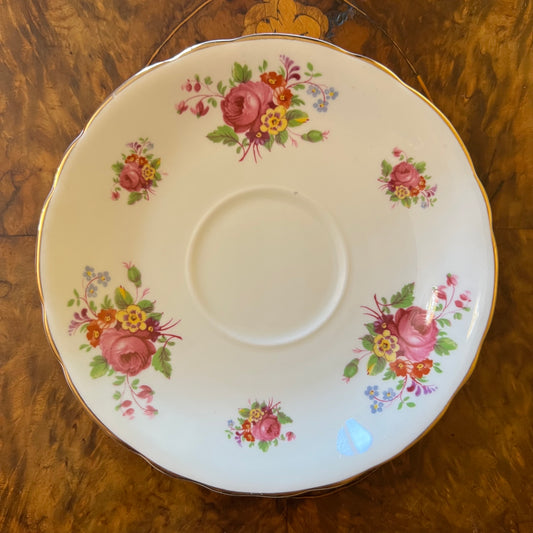 Vintage Adderley Floral Print Saucer