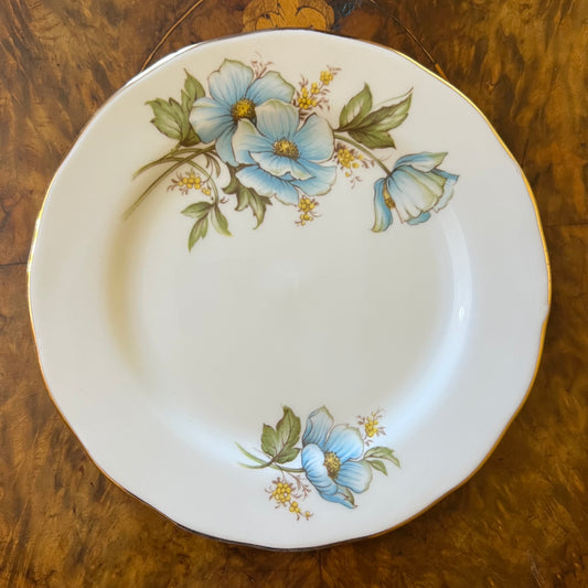 Queen Anne Blue Floral Side Plate