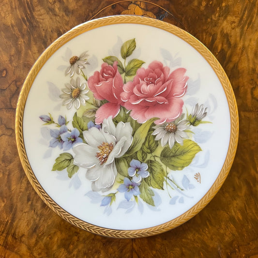 Limoges Label De Qualite Rehaussé Main Floral Plate