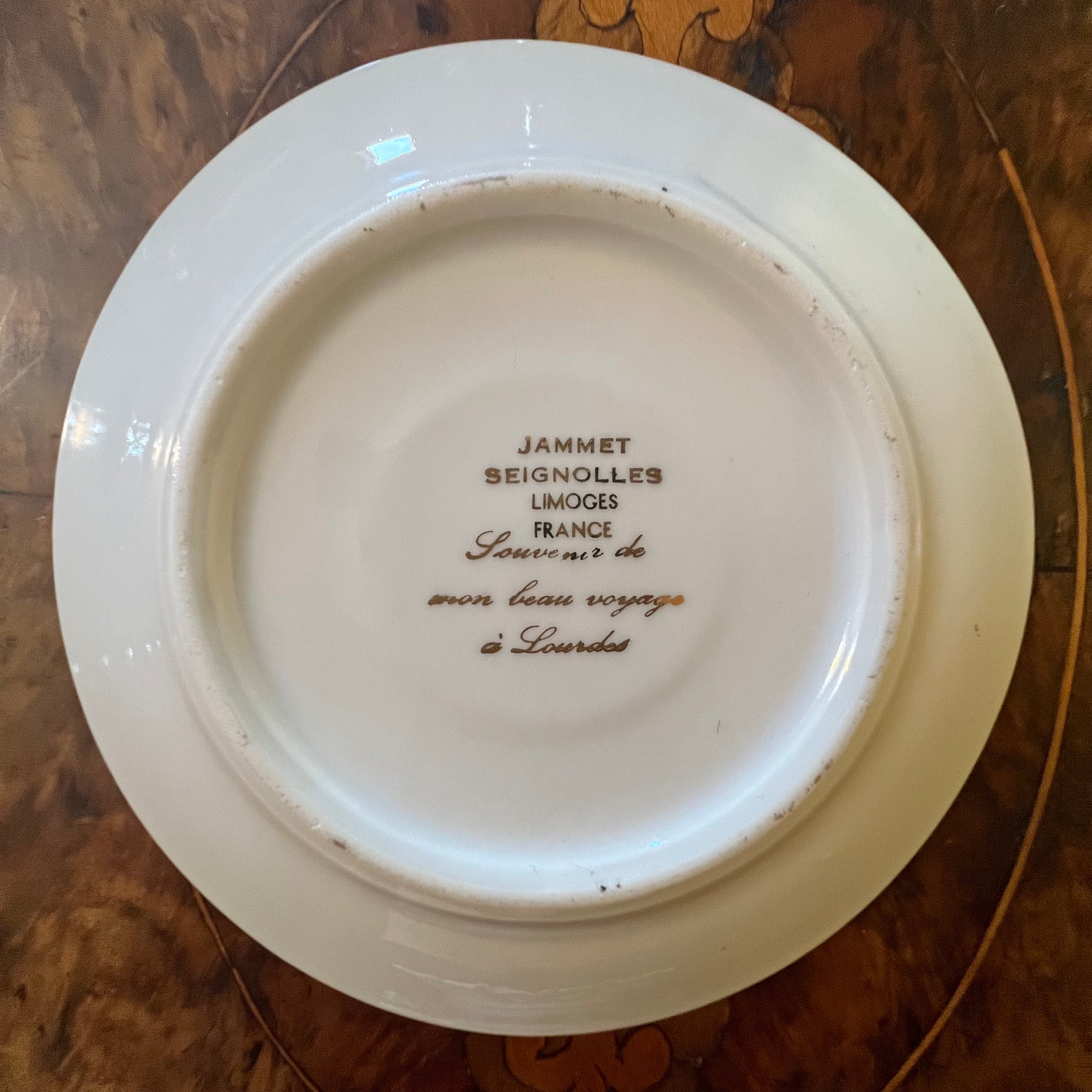 Jammet Seignolles Limoges "Our Lady of Lourdes" Small Plate