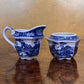 John Sadler Blue & White Print Milk & Sugar Set