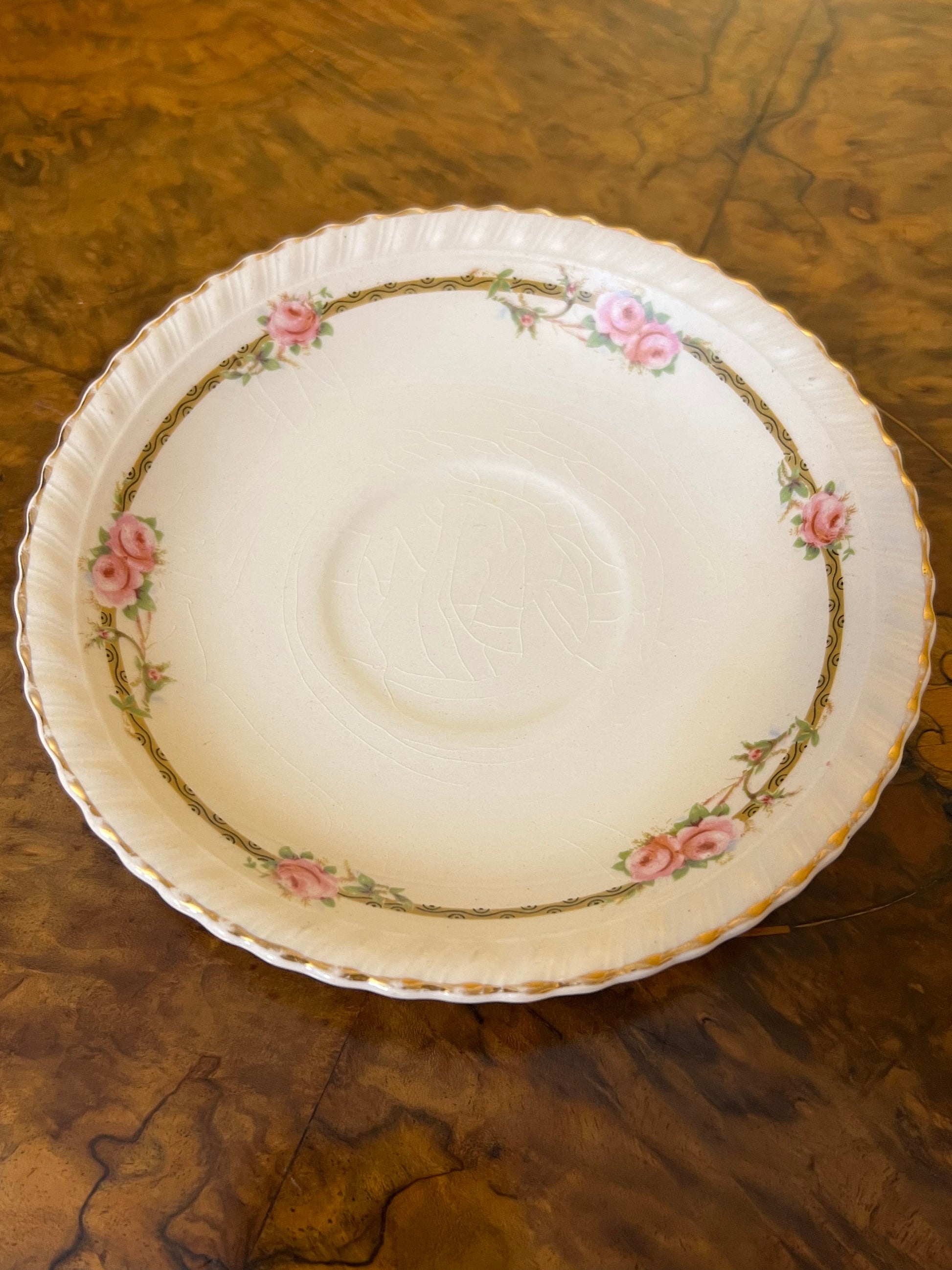 Johnson Bros Rose Print Saucer 