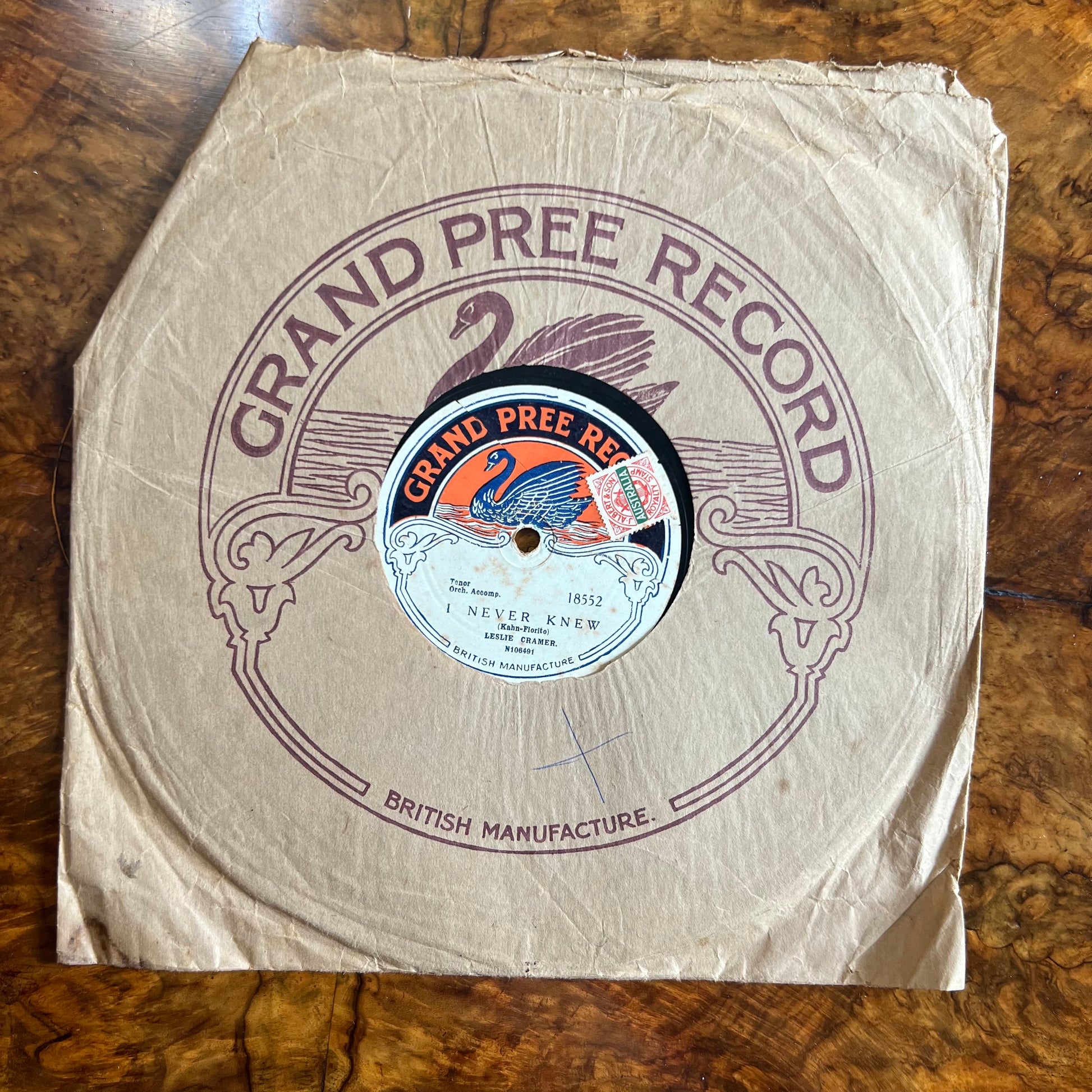 Leslie Cramer Venetian Isles/ I Never Knew Record