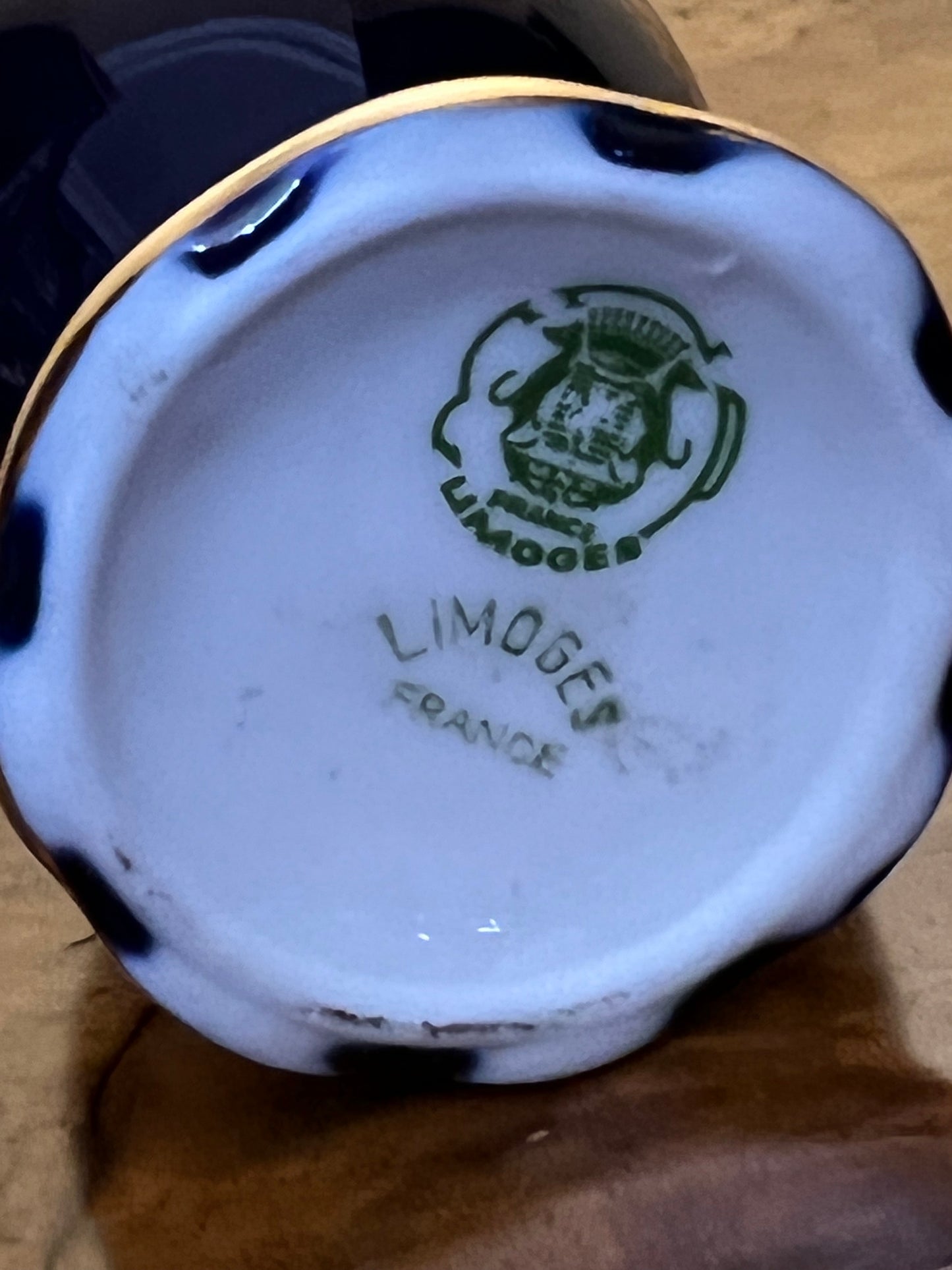 Limoges France Miniature Navy Jug