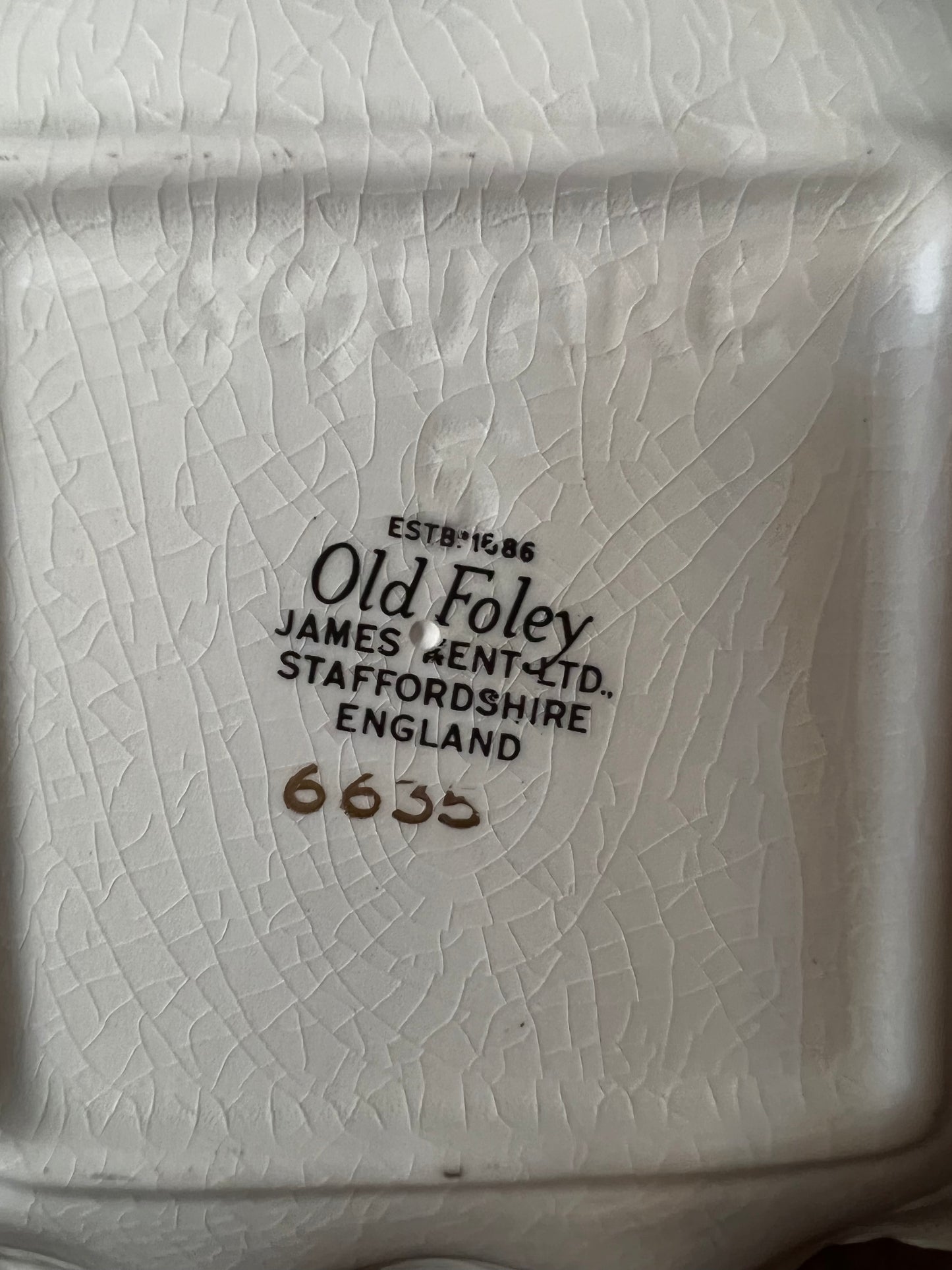 Old Foley James Kent Floral Square Dish 