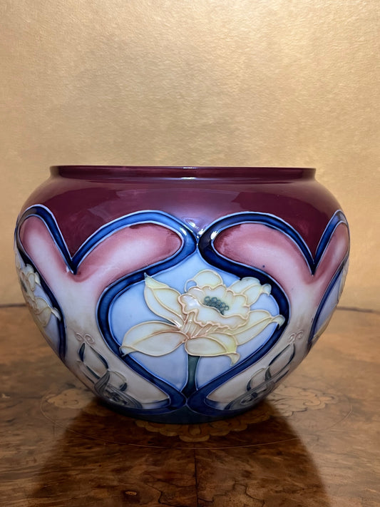 Old Tupton Ware Potter Vase Bowl Hand Painted By Jeanne McDougall
