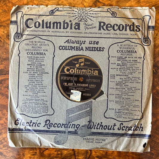 Oscar Grogan I'm Just A Vagabond Lover/ Honey Record