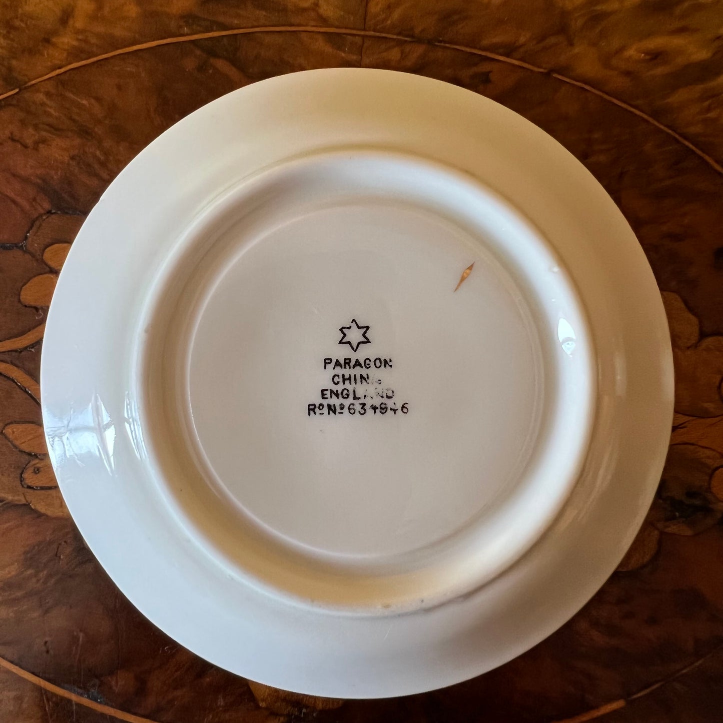 Paragon Black & White Print Demitasse Coffee Cup Saucer Plate