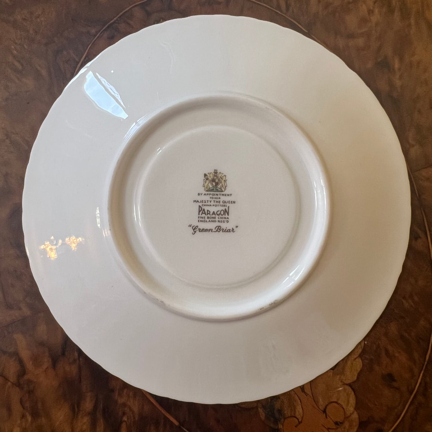 Paragon Green Briar Pattern Saucer Plate