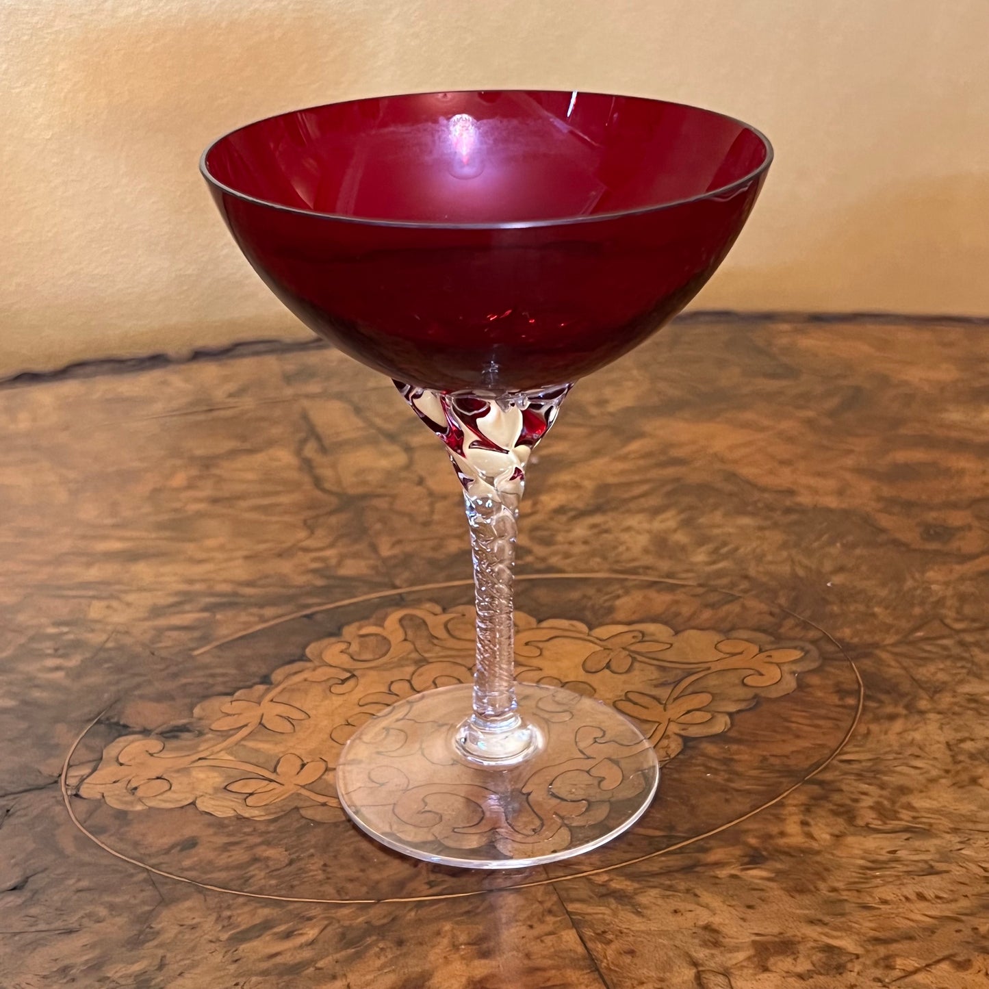 Red Champagne Glass