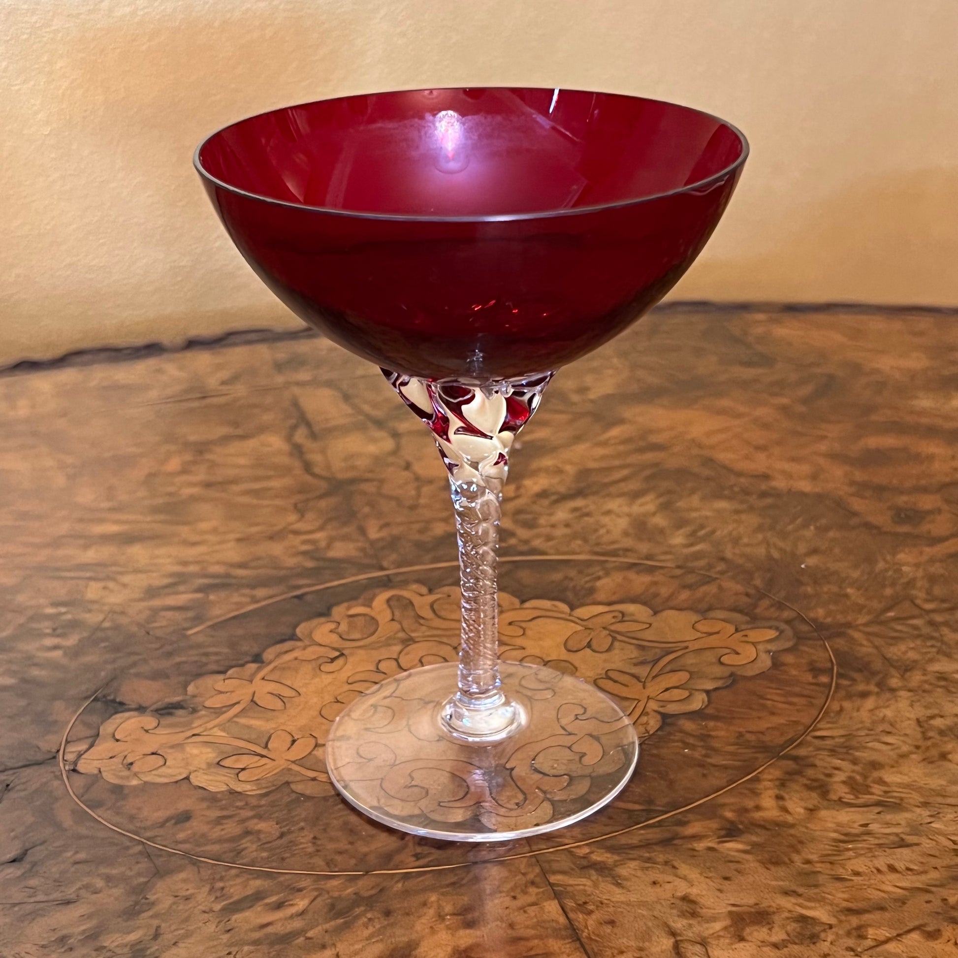 Red Champagne Glass