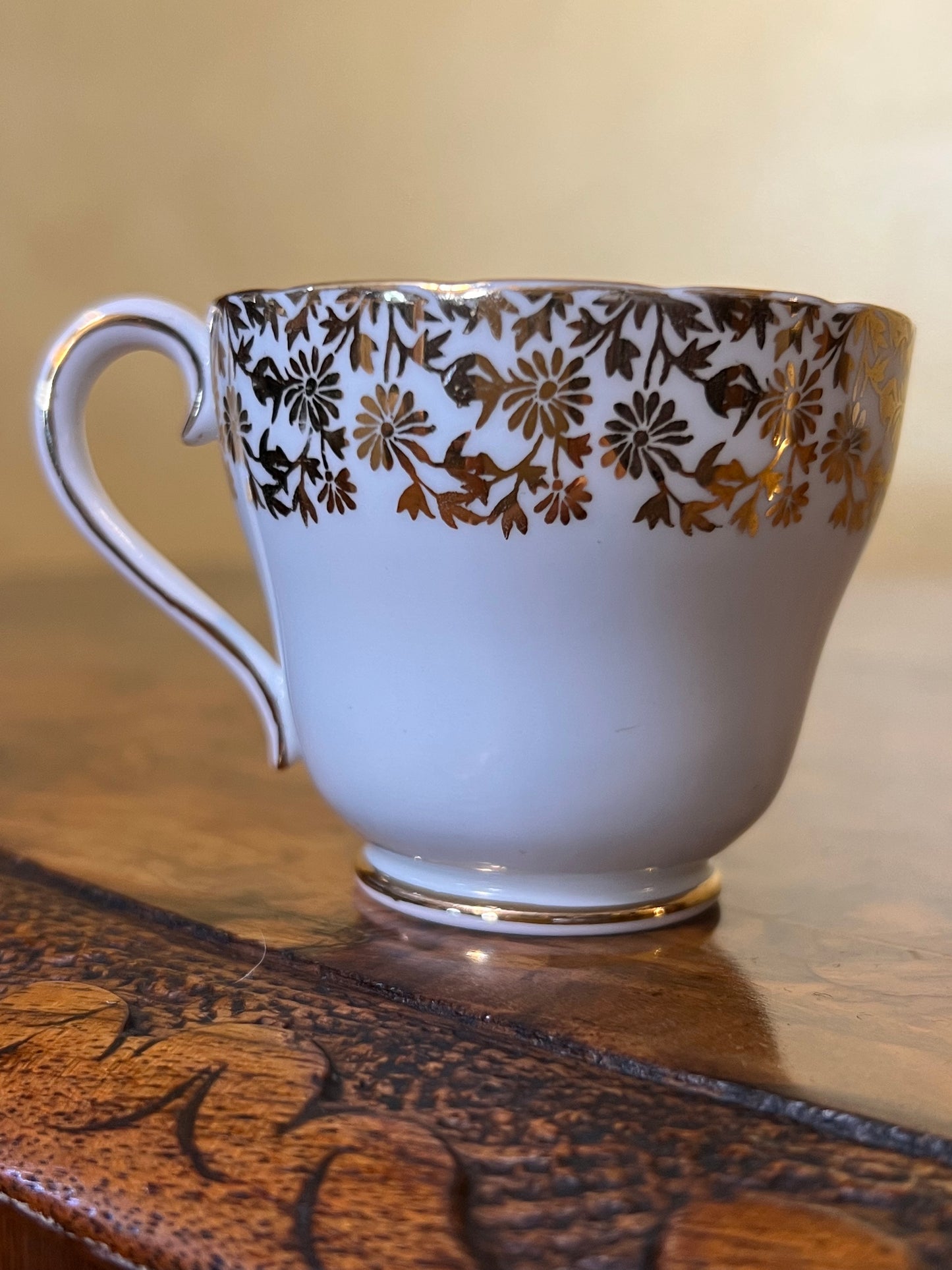 Royal Adderley Gold Floral Demitasse Cup