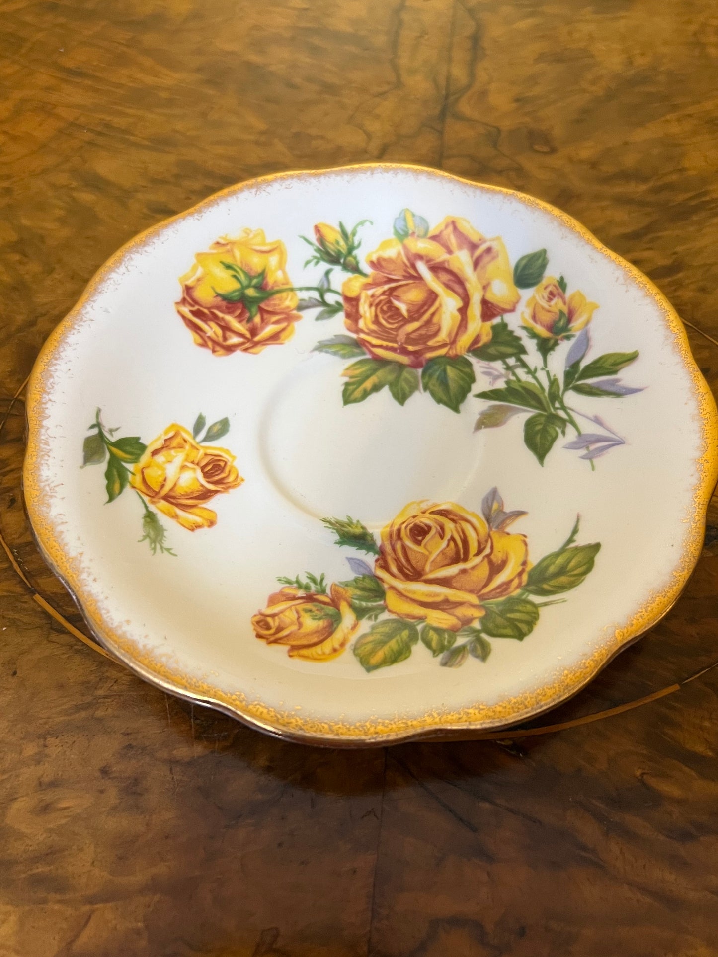 Royal Standard Romany Rose Yellow Saucer 