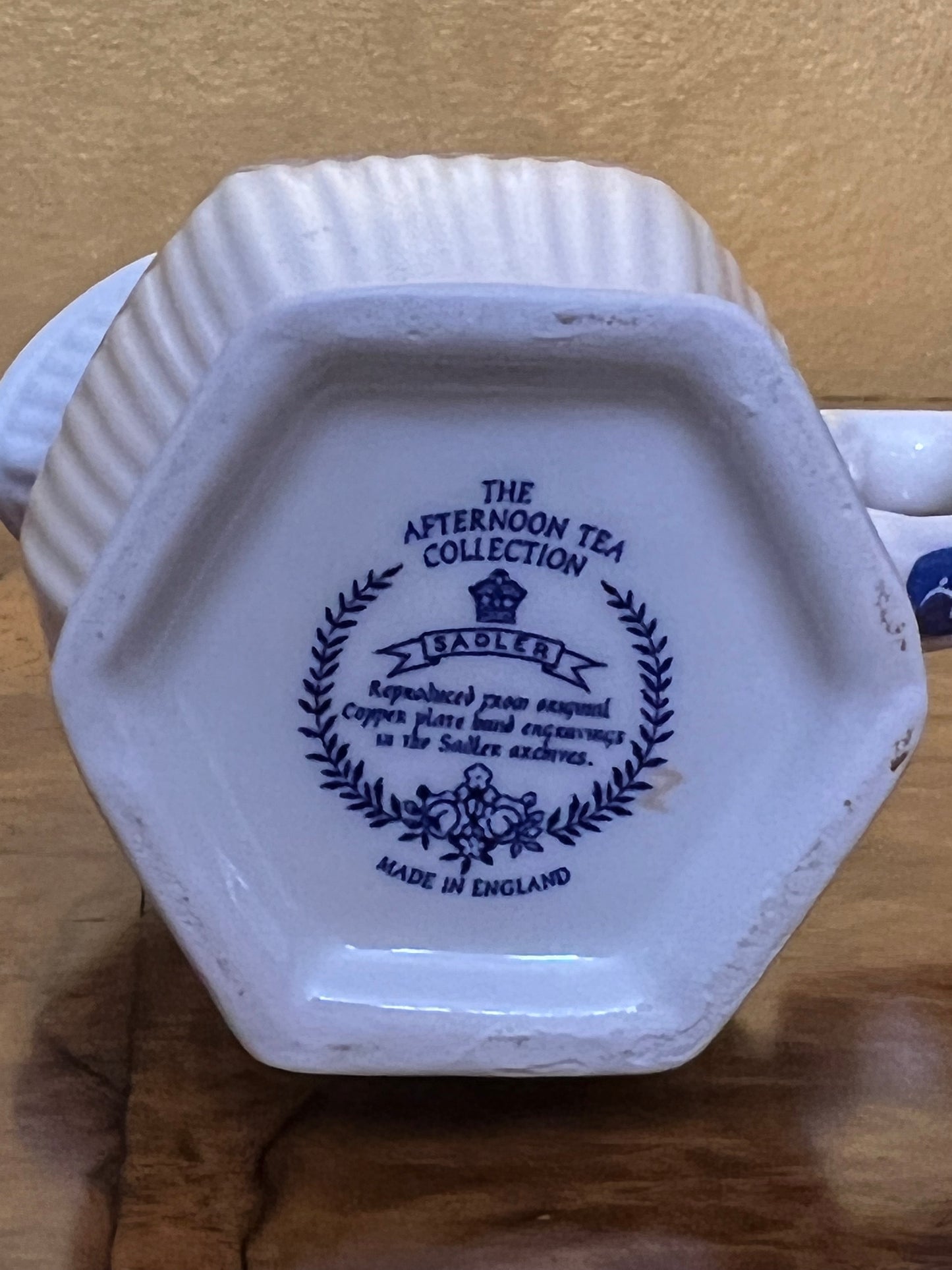 Sadler Blue Floral Creamer Jug