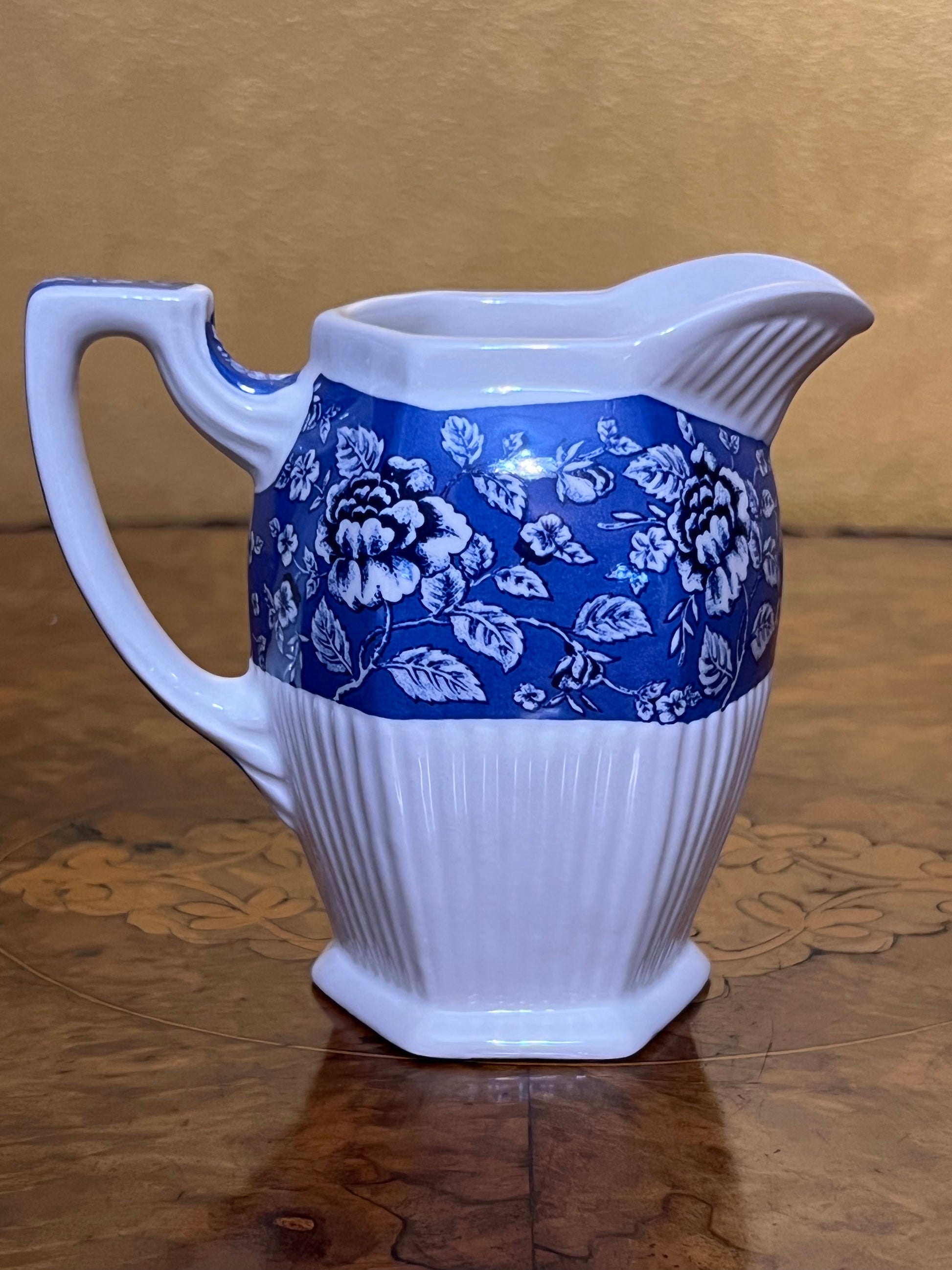 Sadler Blue Floral Milk Jug