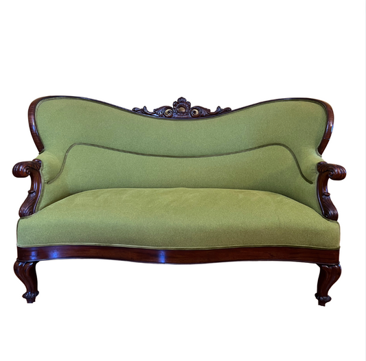 Antique French 1860 Settee, Chaise, Sofa